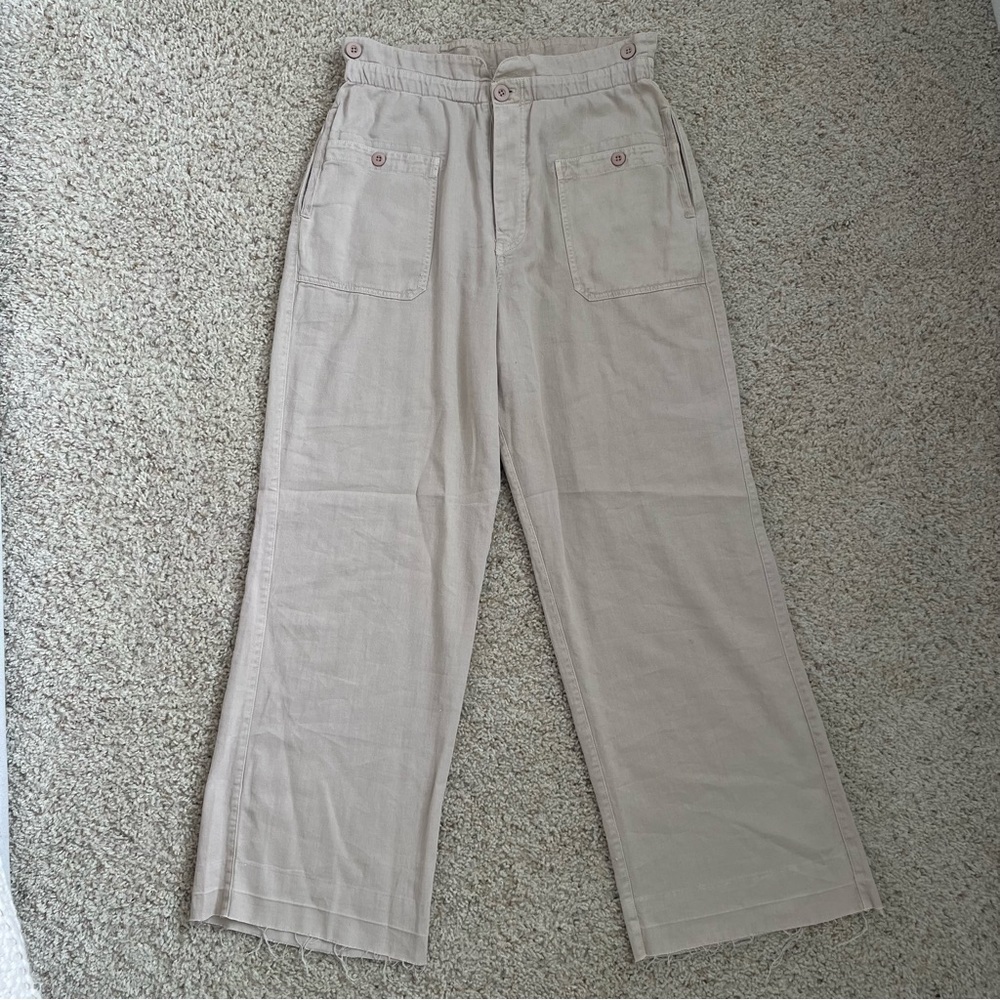 free people beige wide leg pants